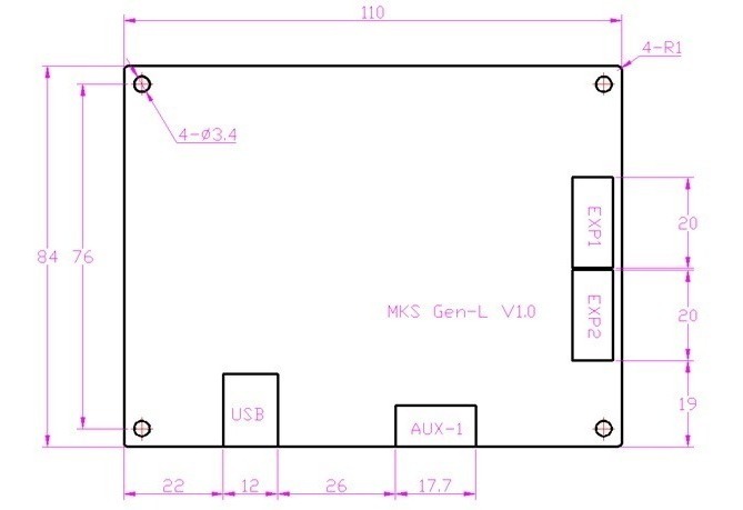 Mks Gen L V1.0 Placa De Control Para Impresora 3d