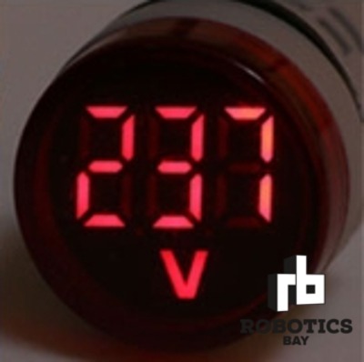 Voltímetro Testigo Ojo De Buey 22m 60v-500v Ac Colores