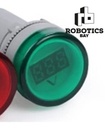 Voltímetro Testigo Ojo De Buey 22m 60v-500v Ac Colores