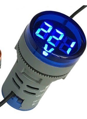 Voltímetro Testigo Ojo De Buey 22m 60v-500v Ac Colores