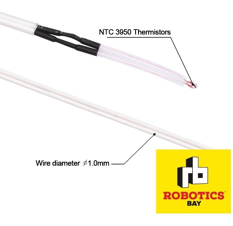 Termistor 100k Ntc 3950 Sensor Impresora 3d Con Cable 1mt 
