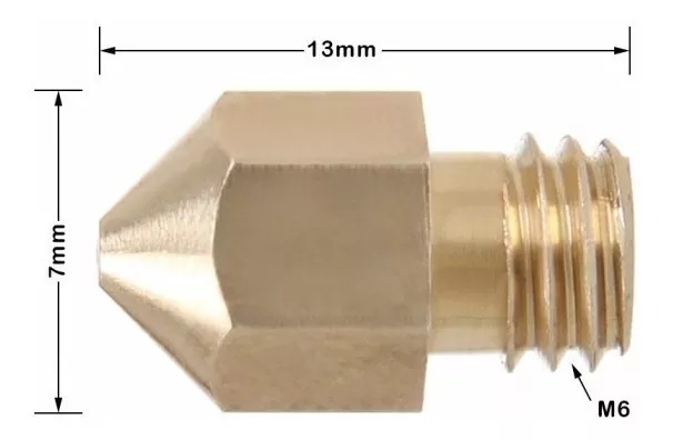 Pico Nozzle Mk7 Mk8 De 0,2 Mm P/ Filamento 1,75 Impresora 3d