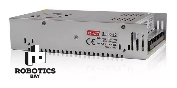 Fuente Switching 12v 30a Con Cooler 360w Metálica Cnc