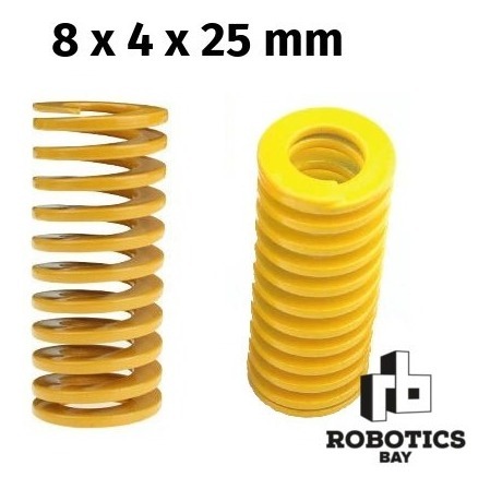 Resorte Amarillo Para Cama Caliente 8x4x25mm 50% Compresion