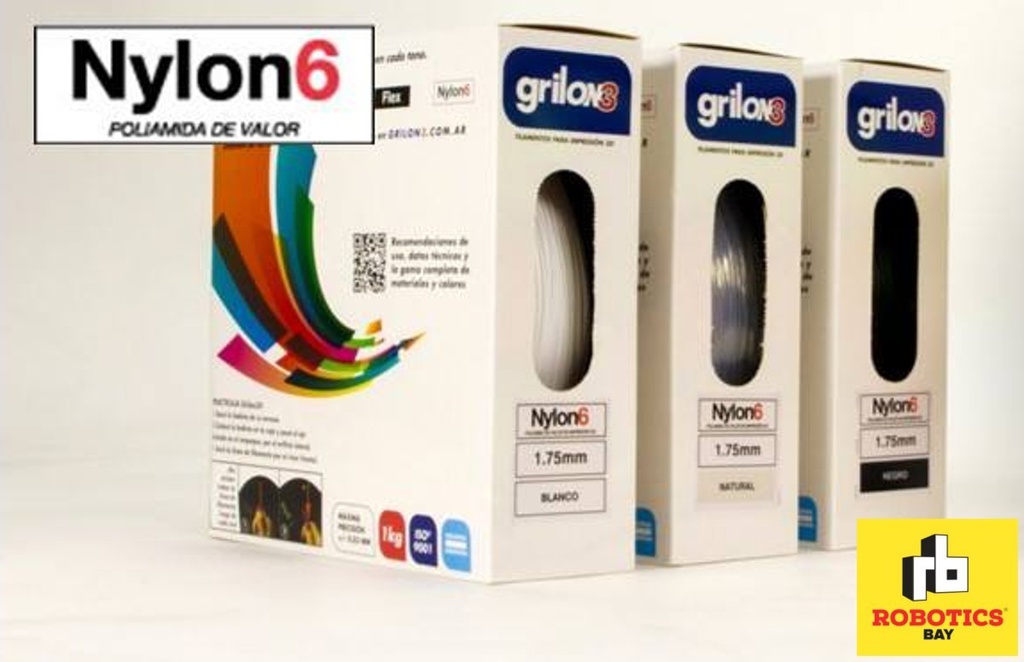Filamento Nylon6 1.75mm 1 Kg Impresora 3d Color Grilon3