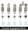 Garganta Barrel E3d V6 All Metal Impresora 3d M6 M7 P/ 1.75