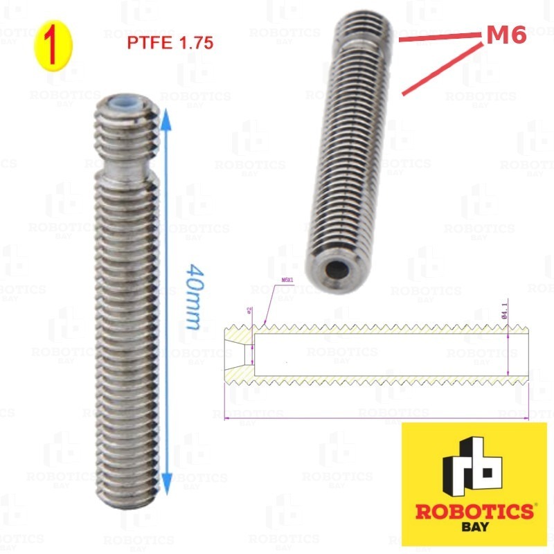Garganta Barrel Hotend Mk8 Impresora 3d