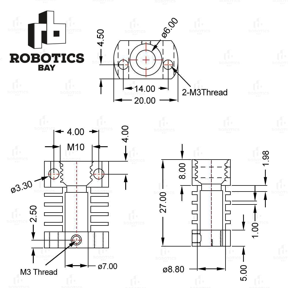 Cabezal Hotend 1.75 0,4 Cr10 Pro Ender 3 Impresora 3d Prusa