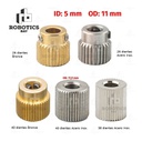 Polea Dentada Extrusor Hobbed 38 Dientes Eje 5mm Acero Inox.