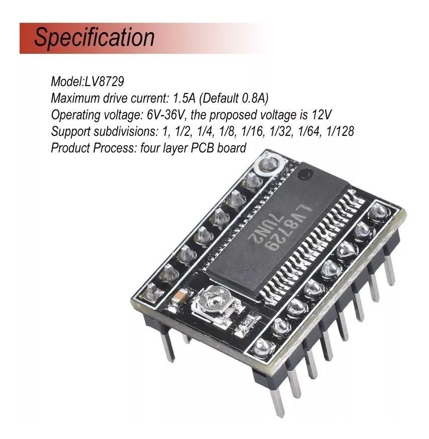 Driver Lv8729 C/disi Silencioso Motor Pap Impresora 3d Prusa