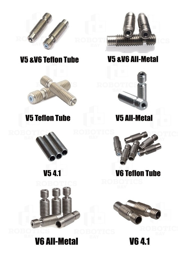Garganta Barrel M6-m6 50 Mm Inoxidable Var 4.1 Hotend Mk8 3d