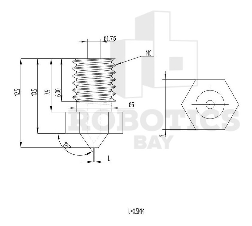 Pico Nozzle Hotend .2 .25 .3 .4 .5 .6 .8 1 Mm Extrusor Imp3d