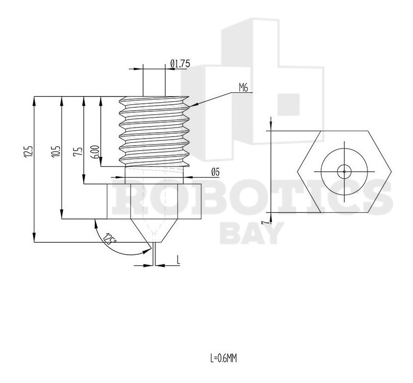 Pico Nozzle Hotend .2 .25 .3 .4 .5 .6 .8 1 Mm Extrusor Imp3d
