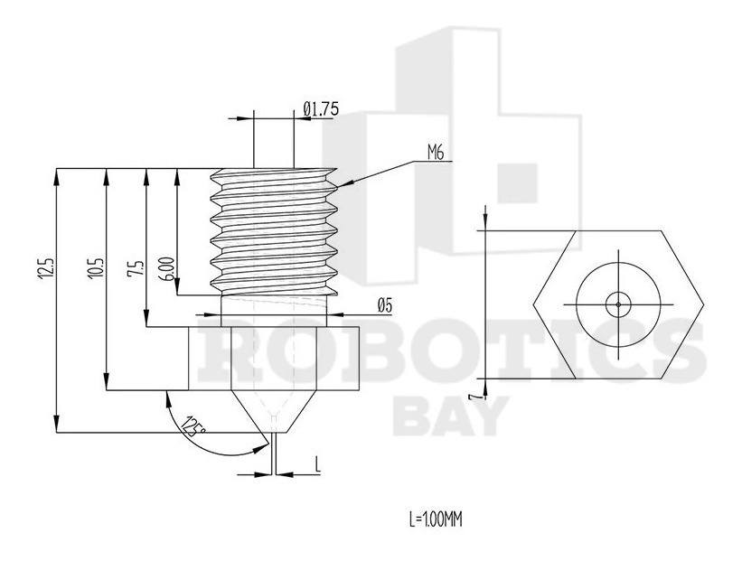 Pico Nozzle Hotend .2 .25 .3 .4 .5 .6 .8 1 Mm Extrusor Imp3d