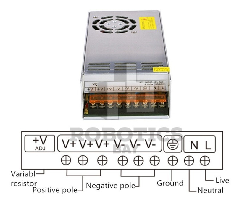 Fuente Switching 36v 11.1a Con Cooler 400w Metálica Cnc