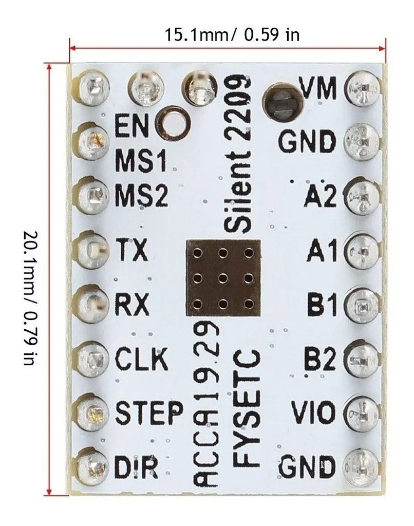 Driver Tmc2209 2209 Silencioso Spi Con Disipador Mks 3d Cnc 
