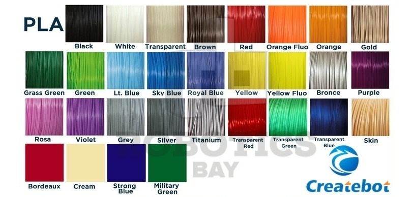 Filamento Pla 1.75mm 1 Kg Impresora 3d Colores Createbot