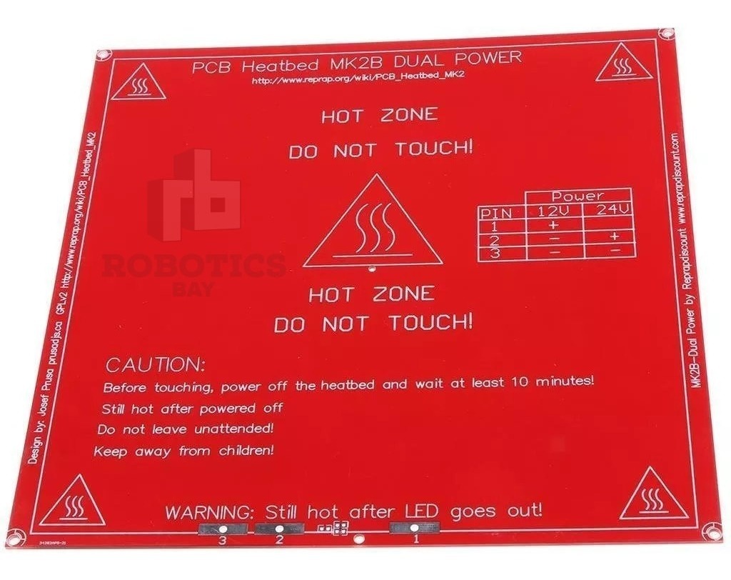 Cama Caliente Mk2b 200x200mm Impresora 3d 12/24v