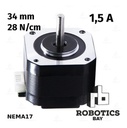 Motor Pap Nema 17 De 0.28 Nmt Con 3v Y 1.5a 34mm De Alto