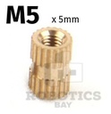 Turca Incrustable M5 X 5mm Inserto P/plástico