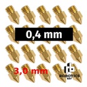 Pico Mk7 Mk8 De 0,4mm para Filamento 3mm