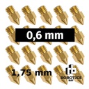 Pico Mk7 Mk8 De 0,6mm para Filamento 1,75mm