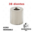 Polea Dentada Extrusor Hobbed 38 Dientes Eje 5mm Acero Inox.