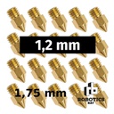 Pico Mk7 Mk8 De 1,2mm para Filamento 1,75mm