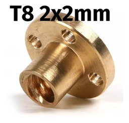 [P778618806] Tuerca Thsl T8 2x2 Bronce Para Varilla Roscada 8mm Acme