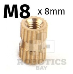 [P786594964] Turca Incrustable M8 X 8mm X10u Inserto P/plástico