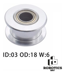 [P816570802] Polea Id:3mm Od:18mm Aluminio P/correa Gt2 6mm