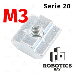 [P831563023] Tuerca M3 Perfil 2020 Reforzada Tslot Vslot Bosch (INDIVIDUAL)