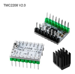 [P861281206] Driver Motor Pap Tmc 2208 V2.0 Uart con disipador (blanco y pines verde/negro)